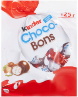 Конфеты KINDER Schoko-bons с молочно-ореховой начинкой, 125г