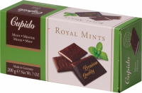 Шоколад темный CUPIDO Royal Mints с мятной помадной начинкой, 200г