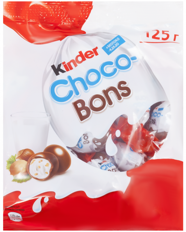 Конфеты KINDER Schoko-bons с молочно-ореховой начинкой, 125г Конфеты KINDER Schoko-bons с молочно-ореховой начинкой, 125г