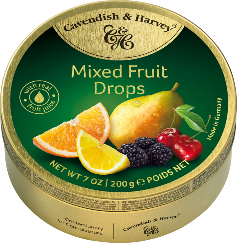 Леденцы CAVENDISH&HARVEY Mixed Fruit Drops Фруктовый микс, 200г Леденцы CAVENDISH&HARVEY Mixed Fruit Drops Фруктовый микс, 200г