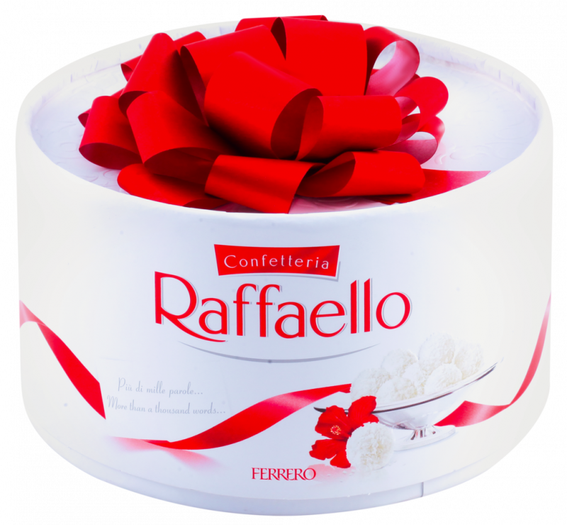 Конфеты RAFFAELLO с цельным миндальным орехом в кокосовой обсыпке, 100г Конфеты RAFFAELLO с цельным миндальным орехом в кокосовой обсыпке, 100г