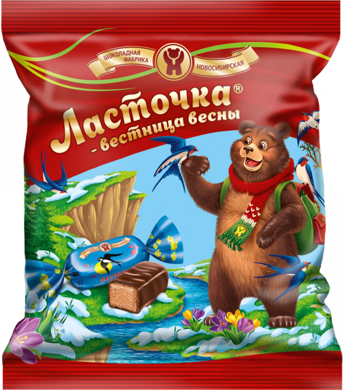 Конфеты ШФ НОВОСИБИРСКАЯ Ласточка – вестница весны, 250г Конфеты ШФ НОВОСИБИРСКАЯ Ласточка – вестница весны, 250г