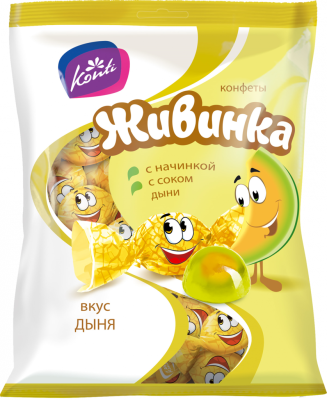 Конфеты KONTI Живинка вкус дыни, 250г Конфеты KONTI Живинка вкус дыни, 250г