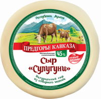 Сыр ПРЕДГОРЬЕ КАВКАЗА Сулугуни 45%, без змж, 300г