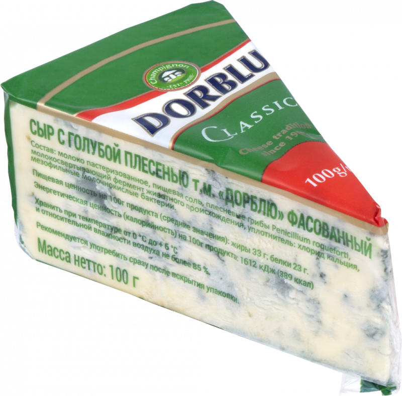 Сыр DORBLU с голубой плесенью 50%, без змж, 100г