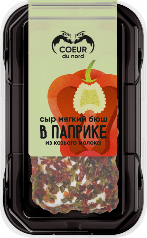 Сыр мягкий из козьего молока COEUR DU NORD Бюш в паприке 45%, без змж, 130г Сыр мягкий из козьего молока COEUR DU NORD Бюш в паприке 45%, без змж, 130г