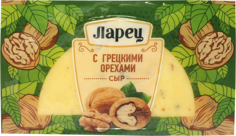 Сыр ЛАРЕЦ с грецкими орехами 50%, без змж, 245г Сыр ЛАРЕЦ с грецкими орехами 50%, без змж, 245г