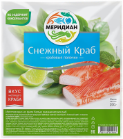 Крабовые палочки МЕРИДИАН Снежный краб (имитация), 200г