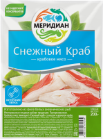 Крабовое мясо МЕРИДИАН Снежный краб (имитация), 200г