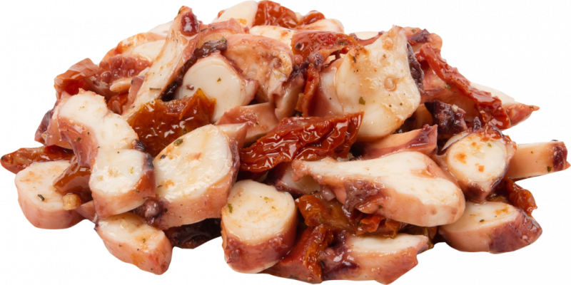 Кальмар, Коралловый остров, щупальца в масле, весовые Кальмар, Коралловый остров, щупальца в масле, весовые