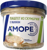 Паштет АМОРЕ из скумбрии горячего копчения с яблоком, 100г