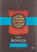 Форель слабосоленая МЕРИДИАН ломтики, 120г