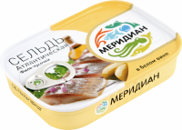 Сельдь МЕРИДИАН Дингли филе-кусочки в белом вине, 115г