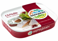 Сельдь МЕРИДИАН Дингли филе-кусочки в красном вине, 115г
