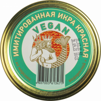 Икра красная VEGAN имитированная (из морских водорослей) пастеризованная, 100г