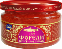 Икра форелевая слабосоленая БАЛТИЙСКИЙ БЕРЕГ имитированная, 220г