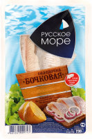 Сельдь Атлантическая слабосоленая РУССКОЕ МОРЕ бочковая в тузлуке, филе, 230г