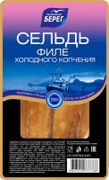 Сельдь Атлантическая холодного копчения БАЛТИЙСКИЙ БЕРЕГ филе, 200г