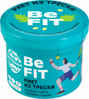 Риет из трески МЕРИДИАН Be Fit, с семенами тыквы, матча и мятой, 100г
