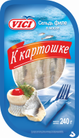 Сельдь VICI К картошке, филе в масле, 240г