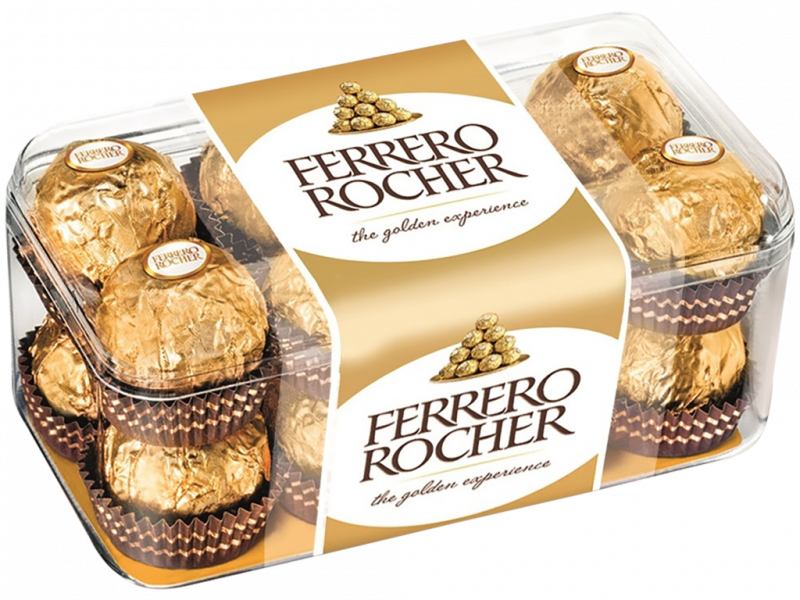 Конфеты FERRERO ROCHER из молочного шоколада с кремовой начинкой, 200г Конфеты FERRERO ROCHER из молочного шоколада с кремовой начинкой, 200г