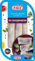 Сельдь VICI По-скандинавски, филе в масле, 240г