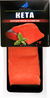 Кета холодного копчения ДИВНЫЙ БЕРЕГ филе-кусок, 150г