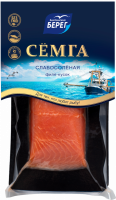 Семга (Лосось Атлантический) слабосоленая БАЛТИЙСКИЙ БЕРЕГ филе-кусок с кожей, 150г