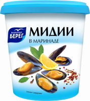 Мидии БАЛТИЙСКИЙ БЕРЕГ Чилийские в маринаде, 390г