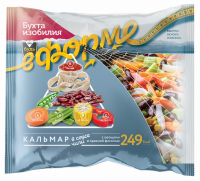 Кальмар замороженный БУХТА ИЗОБИЛИЯ Будь в форме, с овощами и красной фасолью в соусе чили, 350г