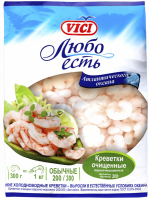 Креветки варено-мороженые VICI Салатные, очищенные, 300г