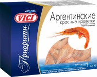 Креветки Аргентинские красные замороженные VICI в панцире 20/30, 1000г