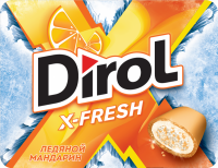 Жевательная резинка DIROL X-Fresh Ледяной мандарин, 16г
