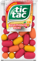 Драже TIC TAC Фруктовый микс (вишня, апельсин, маракуйя), 16г