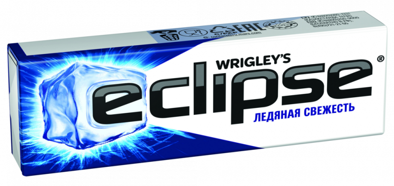 Жевательная резинка ECLIPSE Ледяная Свежесть с ароматом ментола и мяты, 13,6г Жевательная резинка ECLIPSE Ледяная Свежесть с ароматом ментола и мяты, 13,6г