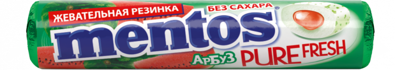 Жевательная резинка MENTOS Pure fresh со вкусом арбуза, 15,5г Жевательная резинка MENTOS Pure fresh со вкусом арбуза, 15,5г