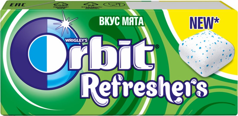 Жевательная резинка ORBIT Refreshers Мята, 16г