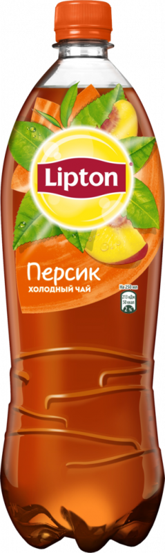 Напиток LIPTON Освежающий чай со вкусом персика негазированный, 1л Напиток LIPTON Освежающий чай со вкусом персика негазированный, 1л