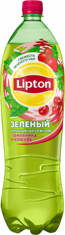 Напиток LIPTON Холодный чай со вкусом земляники и клюквы негазированный, 1.5л