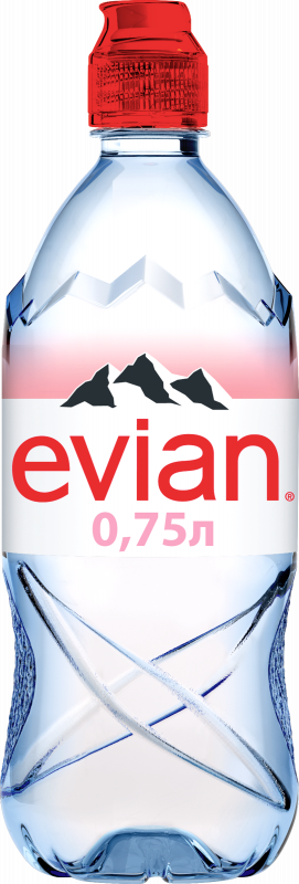 Вода минеральная EVIAN природная столовая негазированная, 0.75л Вода минеральная EVIAN природная столовая негазированная, 0.75л