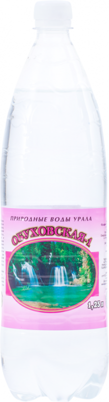 Вода минеральная ОБУХОВСКАЯ 1 лечебно-столовая газированная, 1.25л Вода минеральная ОБУХОВСКАЯ 1 лечебно-столовая газированная, 1.25л