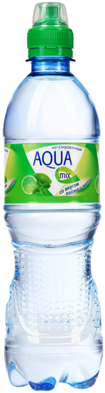 Напиток AQUA Mix со вкусом лайма и мяты негазированный, 0.5л Напиток AQUA Mix со вкусом лайма и мяты негазированный, 0.5л