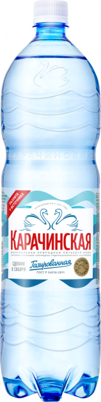 Вода минеральная КАРАЧИНСКАЯ природная лечебно-столовая газированная, 1.5л