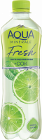 Вода питьевая AQUA MINERALE Juicy Лайм и мята негазированная, 0.5л