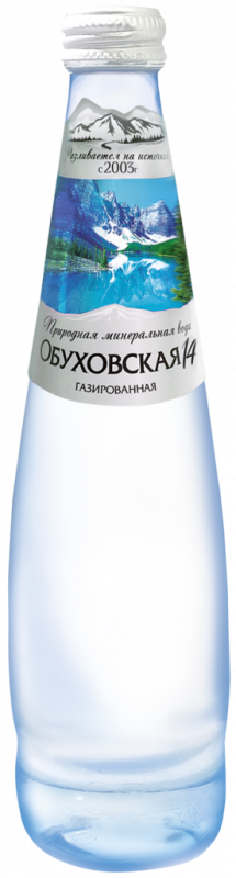 Вода минеральная ОБУХОВСКАЯ 14 лечебно-столовая газированная, 0.5л Вода минеральная ОБУХОВСКАЯ 14 лечебно-столовая газированная, 0.5л