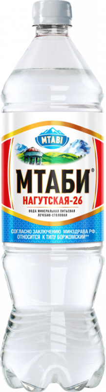 Вода минеральная МТАБИ Нагутская-26 лечебно-столовая газированная, 1.25л Вода минеральная МТАБИ Нагутская-26 лечебно-столовая газированная, 1.25л