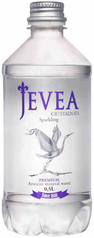 Вода минеральная JEVEA Crystalnaya природная столовая газированная, 0.5л