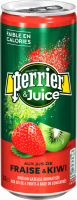 Напиток PERRIER с соком клубники и киви сильногазированный, 0.25л