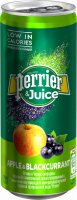 Напиток PERRIER Яблоко и черная смородина с соком сильногазированный, 0.25л