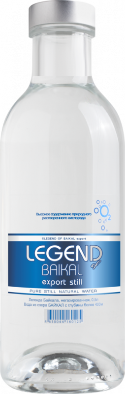 Вода питьевая LEGEND OF BAIKAL природная глубинная, негазированная, 0.5л